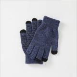 Winter Knit Gloves Touchscreen Warm Thermal Soft Lining Elastic Cuff Texting Anti-Slip Glove for Women Men