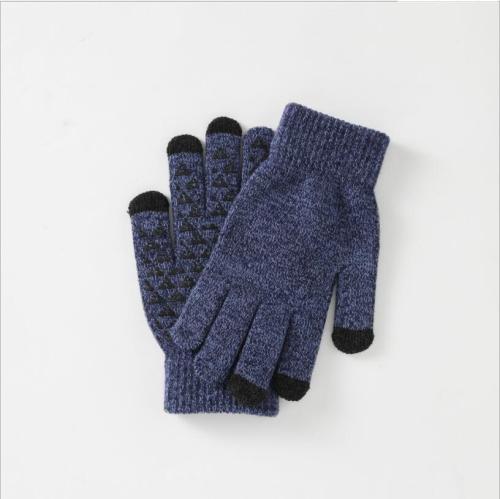Winter Knit Gloves Touchscreen Warm Thermal Soft Lining Elastic Cuff Texting Anti-Slip Glove for Women Men