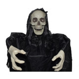 5feet Black Cloak Skeleton Haunted House Decoration Halloween Creepy Hanging Skeleton