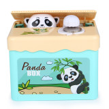 Hot selling product children gift steal coin tiger diy sticker coin box piggy money bank for sale