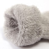 Custom Logo Winter Warm Women Rabbit Fur Acrylic Mittens