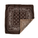 100% polyester 55 x 55 cm square paisley bandanna with stock pattern