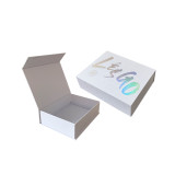 Wholesale Customize UV Coating Reusable Paper Cardboard Magnetic Black Gift Boxes With Ribbon Closure