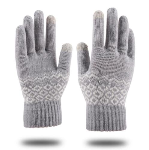 Custom Pattern Touchscreen Gloves Stretch Knitted Mechanic Gloves Winter Warm Gloves for women mens