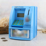 Hot selling yellow mini digital coin and cash piggy emulational password safe money box children atm savings bank