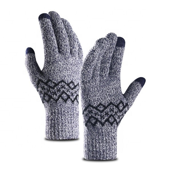 Touchscreen Gloves Winter Warm Knit Wool Lined Texting Glove