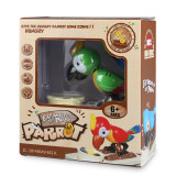 Good quality plastic EN71 test green bird children atm saving box toys parrot eat coin diy piggy bank for sale