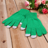 Custom Logo Unisex Winter Knit Glove Touch Screen Gloves