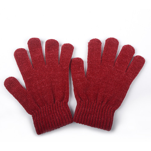 Winter warm soft gloves wholesale unisex chenille gloves