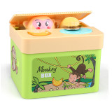 New arrival plastic dinosaur steal saving toy atm machine mechanical coin mini atm bank for kids