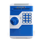 Plastic yellow portable trolley alcancia electronica mini atm electronic coin piggy bank safe box money for sale
