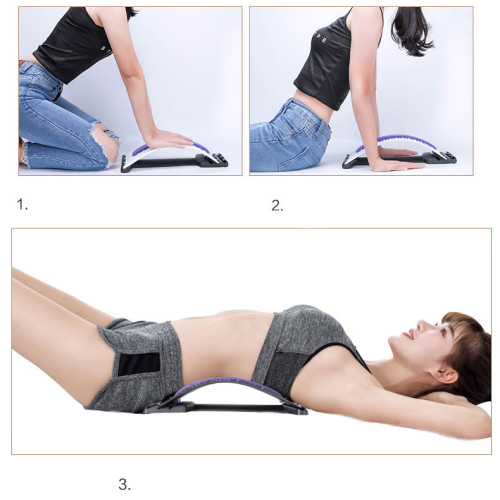 Adjustable back relief pain massage device stretcher set magic blue orthopedic lumbar back stretcher