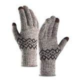 Touchscreen Gloves Winter Warm Knit Wool Lined Texting Glove