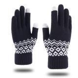 Custom Pattern Touchscreen Gloves Stretch Knitted Mechanic Gloves Winter Warm Gloves for women mens
