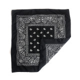 100% polyester 55 x 55 cm square paisley bandanna with stock pattern