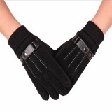 Winter Warm Touchscreen Texting Cashmere Lined Driving Motorcycle leather Gloves for men