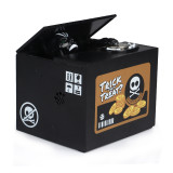 Hallowmas gift plastic battery operated mischief skull piggy bank stealing coin money collecting box piggy bank kids