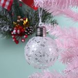 2021 Transparent Christmas Ornaments Clear Plastic Christmas Ball with Snow
