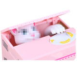 Manufacturer wholesale plastic music brown bear stealing coin cute money piggy bank animals boxes for coins