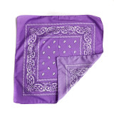 100% polyester 55 x 55 cm square paisley bandanna with stock pattern