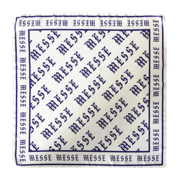Custom Logo Print Square Scarf Headpiece Cotton Scarf