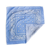 100% polyester 55 x 55 cm square paisley bandanna with stock pattern