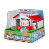Loving design plastic music cat and mouse house piggy bank box electronic coin saving money box