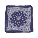 21 Inch Tie Dye Cotton Paisley Neckerchief Polyester Bandana Cashew Flower Design in Stock