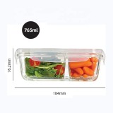27oz 760ml microwave safe Glass Food box glass Meal Prep Containers with airtight Locking Lids