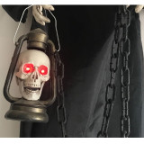 160cm Led Halloween Lantern Black Clothes Cloak Decoration Halloween Creepy Hanging Skeleton