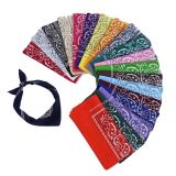 Novelty Bandanas Single Pack Neckerchief Paisley Bandana Cotton Sold In Dozen