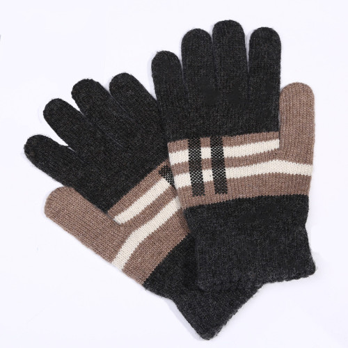 custom logo wool gloves warm acrylic knitted winter unisex gloves