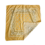 100% polyester 55 x 55 cm square paisley bandanna with stock pattern