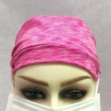 wholesale yoga Sweatband sport head band custom man women nurse headband with button