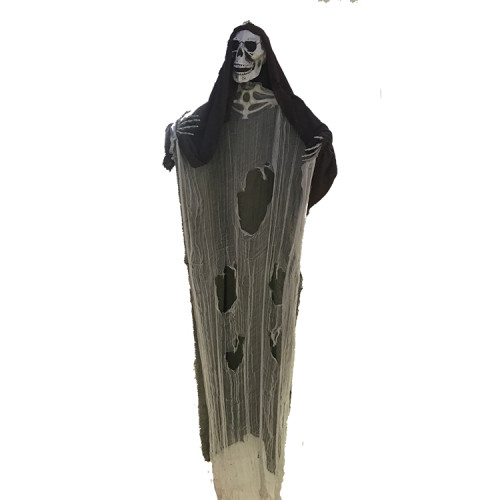 5 Feet Led Lights Grey Halloween Prop Life Size Skeleton Haunted House Decoration Halloween Skeleton