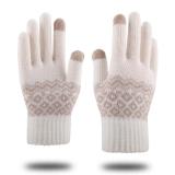 Custom Pattern Touchscreen Gloves Stretch Knitted Mechanic Gloves Winter Warm Gloves for women mens