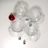 Round Outdoor Clear Acrylic Transparent Ornament Christmas Balls