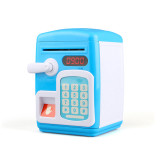 Popular children gift pink cartoon sticker plastic fingerprint password cash piggy atm toy safe money bank