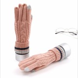 Knit Warm Thick Thermal Soft Comfortable Wool Lining Elastic Cuff Women Men Texting  Winter Touchscreen Gloves