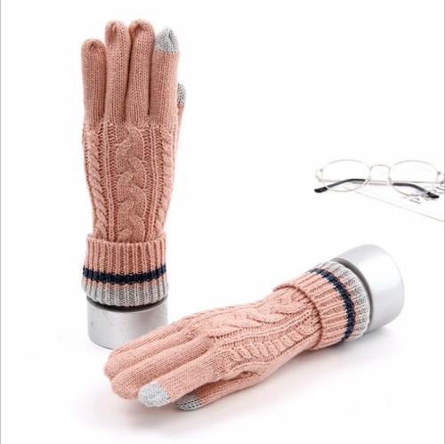 Knit Warm Thick Thermal Soft Comfortable Wool Lining Elastic Cuff Women Men Texting  Winter Touchscreen Gloves
