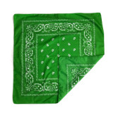 100% polyester 55 x 55 cm square paisley bandanna with stock pattern