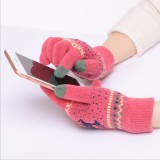 100% Acrylic Jacquard pattern winter keep warm Knitted Gloves
