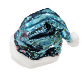 Bling Gold and Silver Sequin Christmas Santa Hat