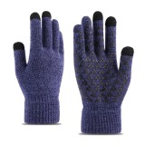 Custom Winter Anti-slip Touchscreen Knit Gloves For Men