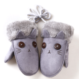 Kids Children Cute Cartoon Mittens Gloves Winter Warm Suede Gloves Mittens