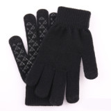 Custom Winter Anti-slip Touchscreen Knit Gloves For Men