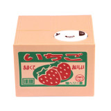Japanese strawberry paper box stealing money plastic boxes storage coin bank for girl