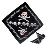 22inch 55*55cm Square Scarf Skull Bandanas Custom 100% Organic Cotton Bandana