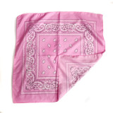 100% polyester 55 x 55 cm square paisley bandanna with stock pattern