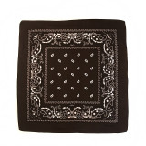 Cheap Brown 28g 22*22in Bandannas 100% Cotton Multifunctional Neck Paisley Bandana Bibs